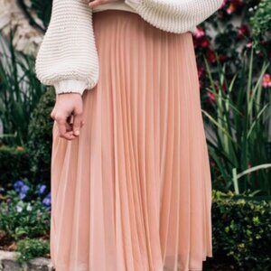 Forever21 Pink Pleated Skirt